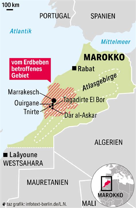 marokko erdbebenkarte
